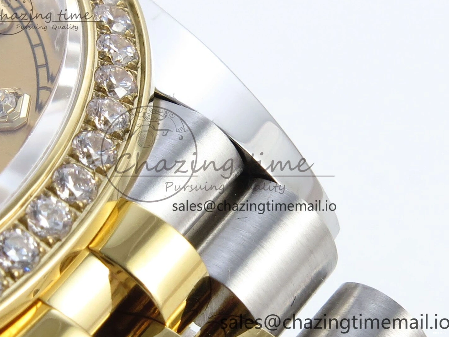 MiroTime 1223 Attractive DateJust 36 126283RBR EWEF Best Edition YG Diamonds Dial on SS YG Jubilee Bracelet A 635